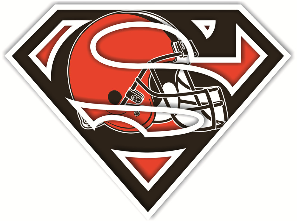 Cleveland Browns superman logos iron on heat transfer